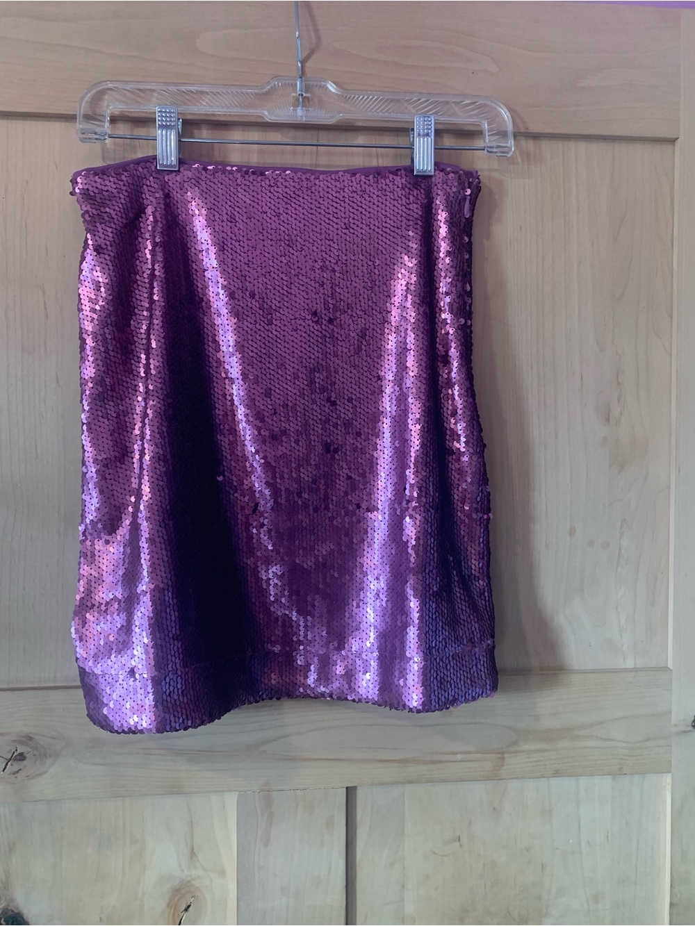 Together Metallic Magenta Sequin Mini Skirt